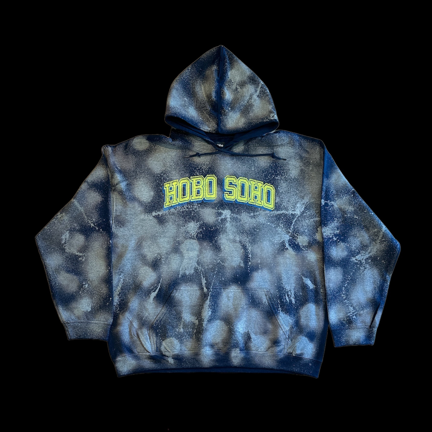 1/1 HOBO SOHO BLEACHED HOODIE NAVY SIZE XL