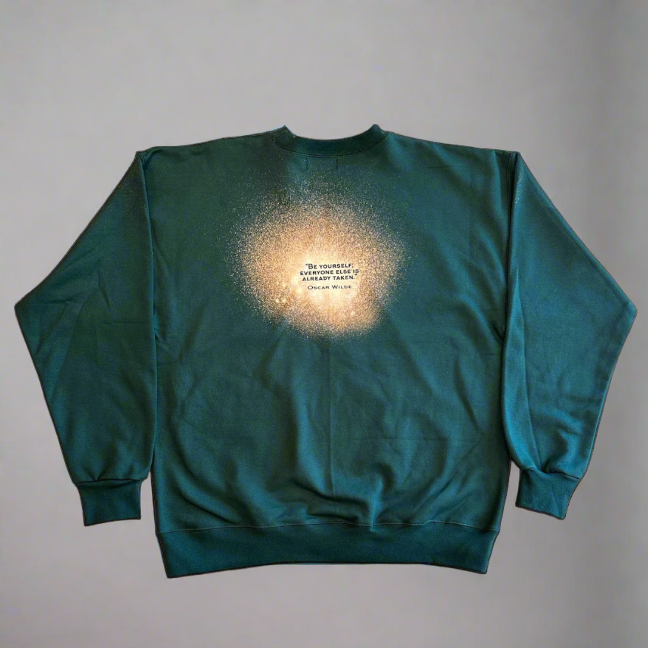 1/1 HOBO SOHO BLEACH PRINT CREWNECK GRN SIZE XL