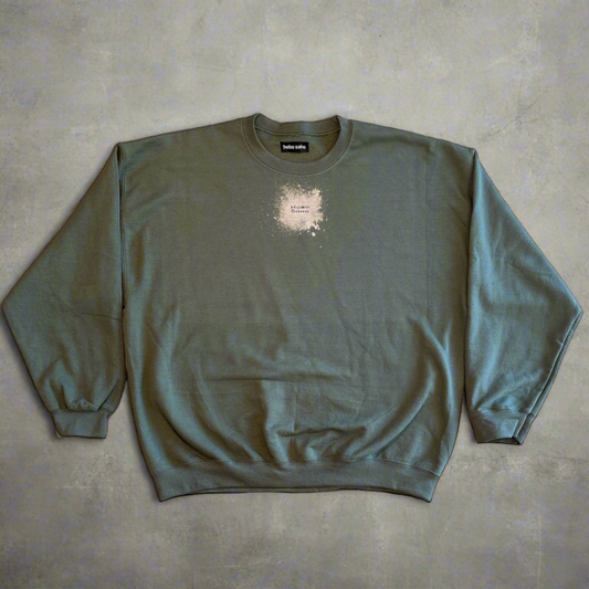 1/1 HOBO SOHO BLEACHED CREWNECK GRN SIZE XL